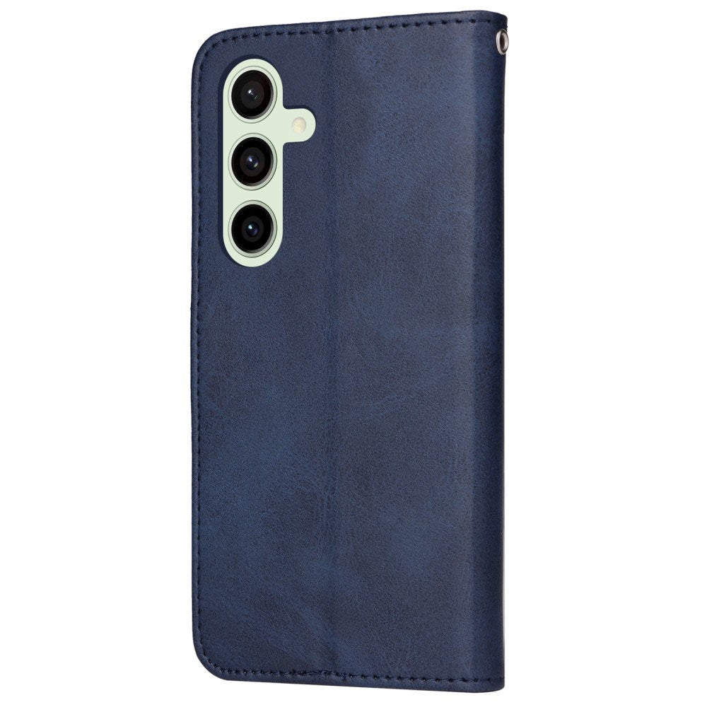 EIDERWOOD Samsung Galaxy S24 FE Læder Cover m. Pung & Strop - Blå