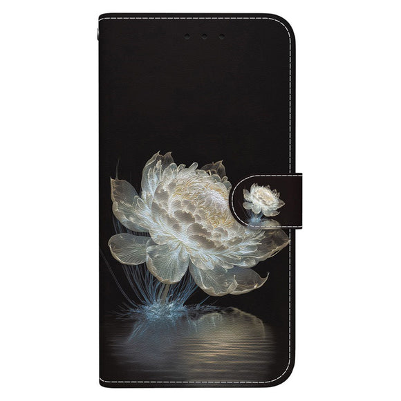 EIDERWOOD Motorola Moto G85 (5G) Læder Cover m. Pung & Strop - Hvid Blomst
