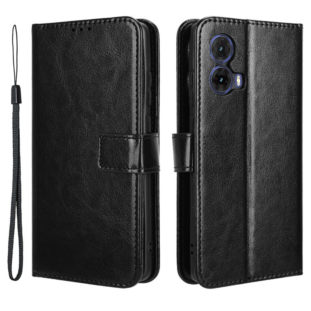 EIDERWOOD Motorola Moto G85 (5G) Kunstlæder Flip Cover m. Strop - Sort