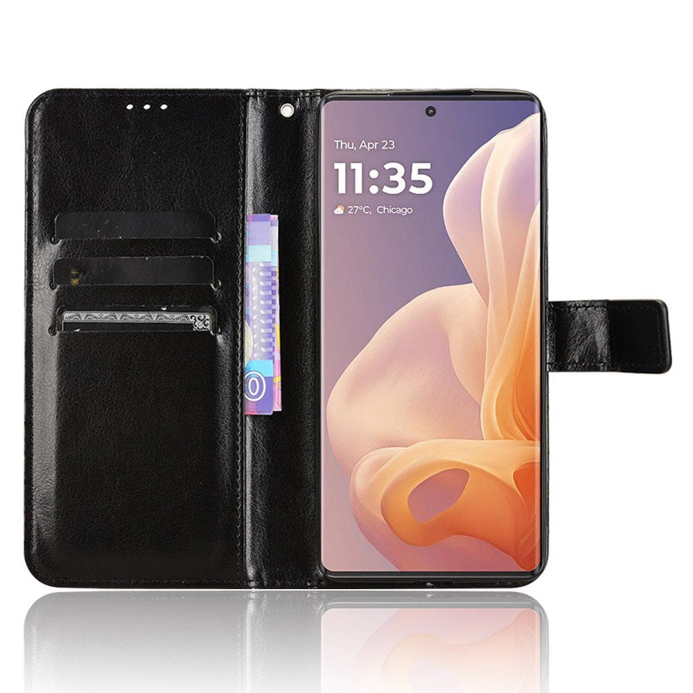 EIDERWOOD Motorola Moto G85 (5G) Kunstlæder Flip Cover m. Strop - Sort