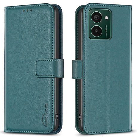 HMD Pulse+ Kunstlæder Flip Cover m. Kortholder & Ståfunktion - Grøn