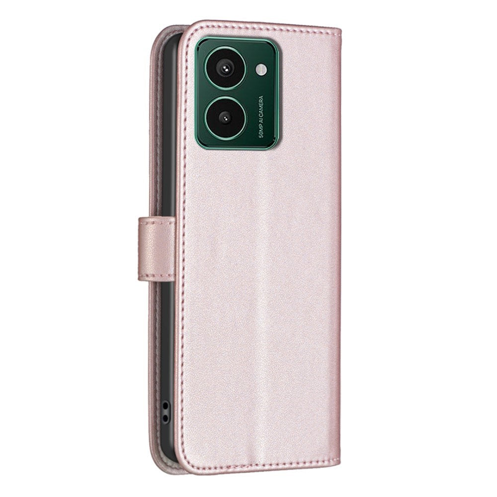 HMD Pulse+ Kunstlæder Flip Cover m. Kortholder & Ståfunktion - Rose Gold