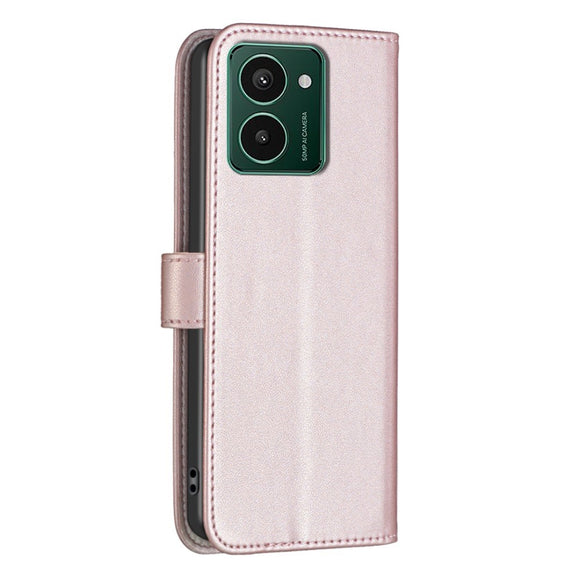 HMD Pulse+ Kunstlæder Flip Cover m. Kortholder & Ståfunktion - Rose Gold