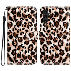 EIDERWOOD Samsung Galaxy S24 FE Vegansk Læder Flip Cover m. Strop og Kortholder - Leopard Print