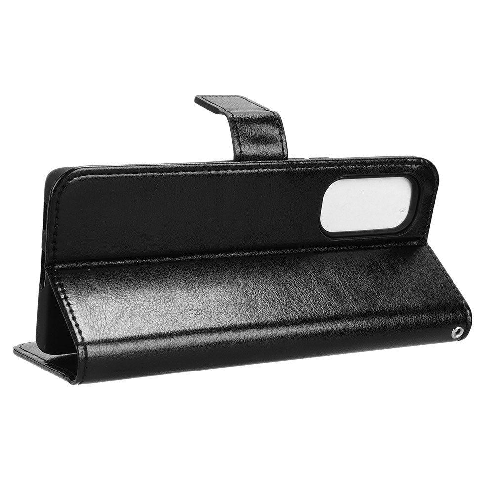 EIDERWOOD HTC U24 Pro (5G) Blankt Læder Cover m. Pung & Strop - Sort