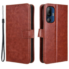 EIDERWOOD HTC U24 Pro (5G) Blankt Læder Cover m. Pung & Strop - Brun