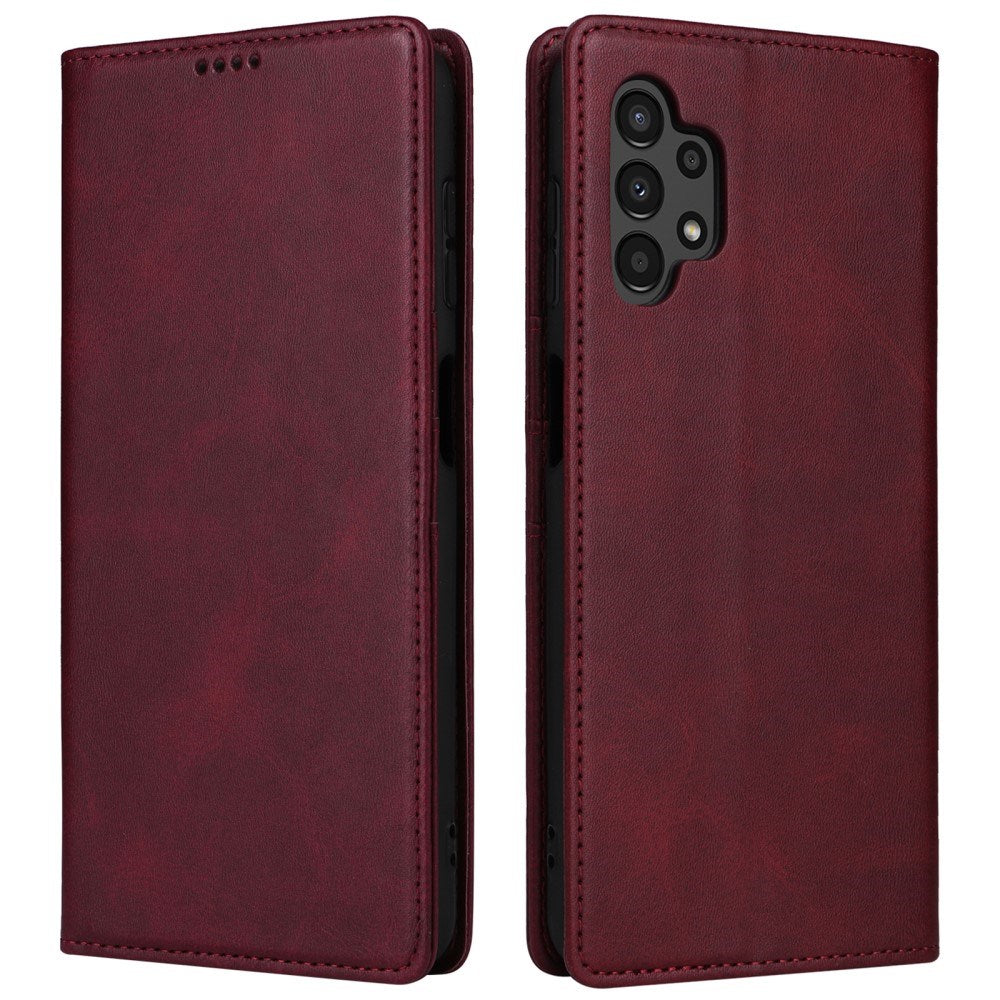 EIDERWOOD Samsung Galaxy A13 (4G/5G) / A04s / M13 Kunstlæder Flip Cover m. Kortholder & Ståfunktion - Rød