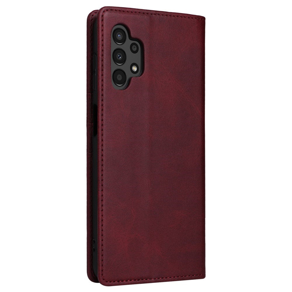 EIDERWOOD Samsung Galaxy A13 (4G/5G) / A04s / M13 Kunstlæder Flip Cover m. Kortholder & Ståfunktion - Rød