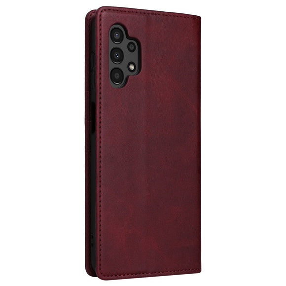 EIDERWOOD Samsung Galaxy A13 (4G/5G) / A04s / M13 Kunstlæder Flip Cover m. Kortholder & Ståfunktion - Rød