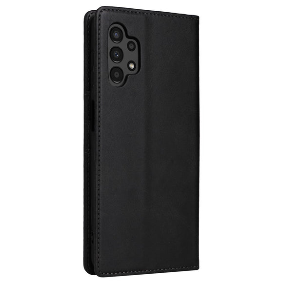 EIDERWOOD Samsung Galaxy A13 (4G/5G) / A04s / M13 Kunstlæder Flip Cover m. Kortholder & Ståfunktion - Sort