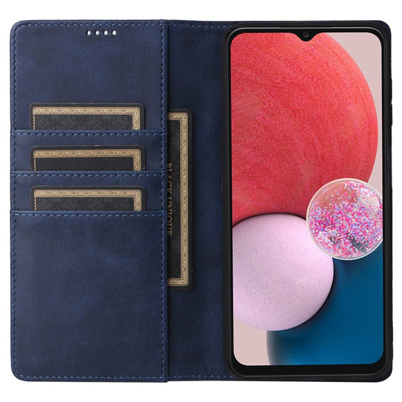 EIDERWOOD Samsung Galaxy A13 (4G/5G) / A04s / M13 Kunstlæder Flip Cover m. Kortholder & Ståfunktion - Mørkeblå