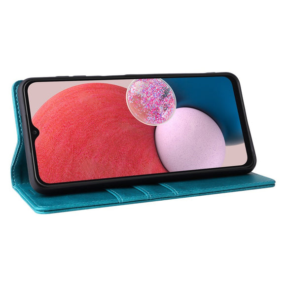 EIDERWOOD Samsung Galaxy A13 (4G/5G) / A04s / M13 Kunstlæder Flip Cover m. Kortholder & Ståfunktion - Blå