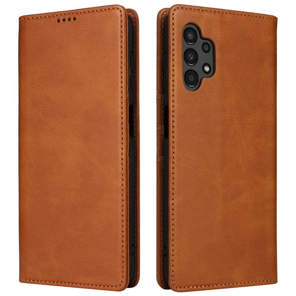 EIDERWOOD Samsung Galaxy A13 (4G/5G) / A04s / M13 Kunstlæder Flip Cover m. Kortholder & Ståfunktion - Brun