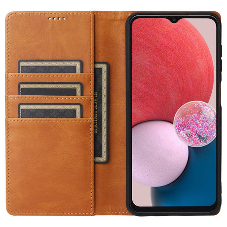 EIDERWOOD Samsung Galaxy A13 (4G/5G) / A04s / M13 Kunstlæder Flip Cover m. Kortholder & Ståfunktion - Brun