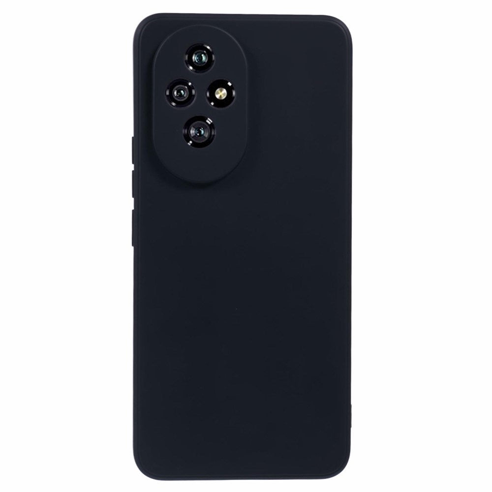 EIDERWOOD Honor 200 5G Case – Fleksibelt Plast Cover med Fiberforing og Præcis Kameraudskæring - Sort