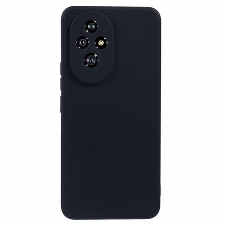 EIDERWOOD Honor 200 5G Case – Fleksibelt Plast Cover med Fiberforing og Præcis Kameraudskæring - Sort