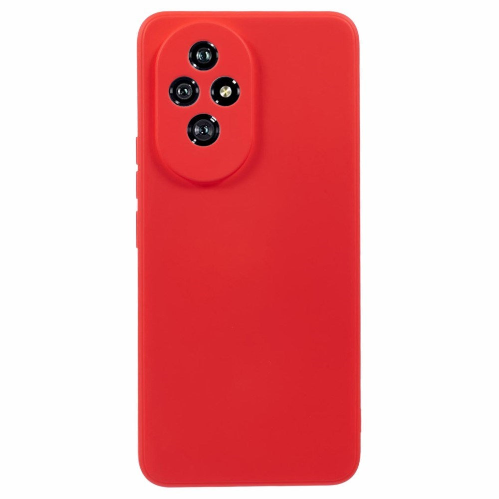 EIDERWOOD Honor 200 5G Case – Fleksibelt Plast Cover med Fiberforing og Præcis Kameraudskæring - Rød