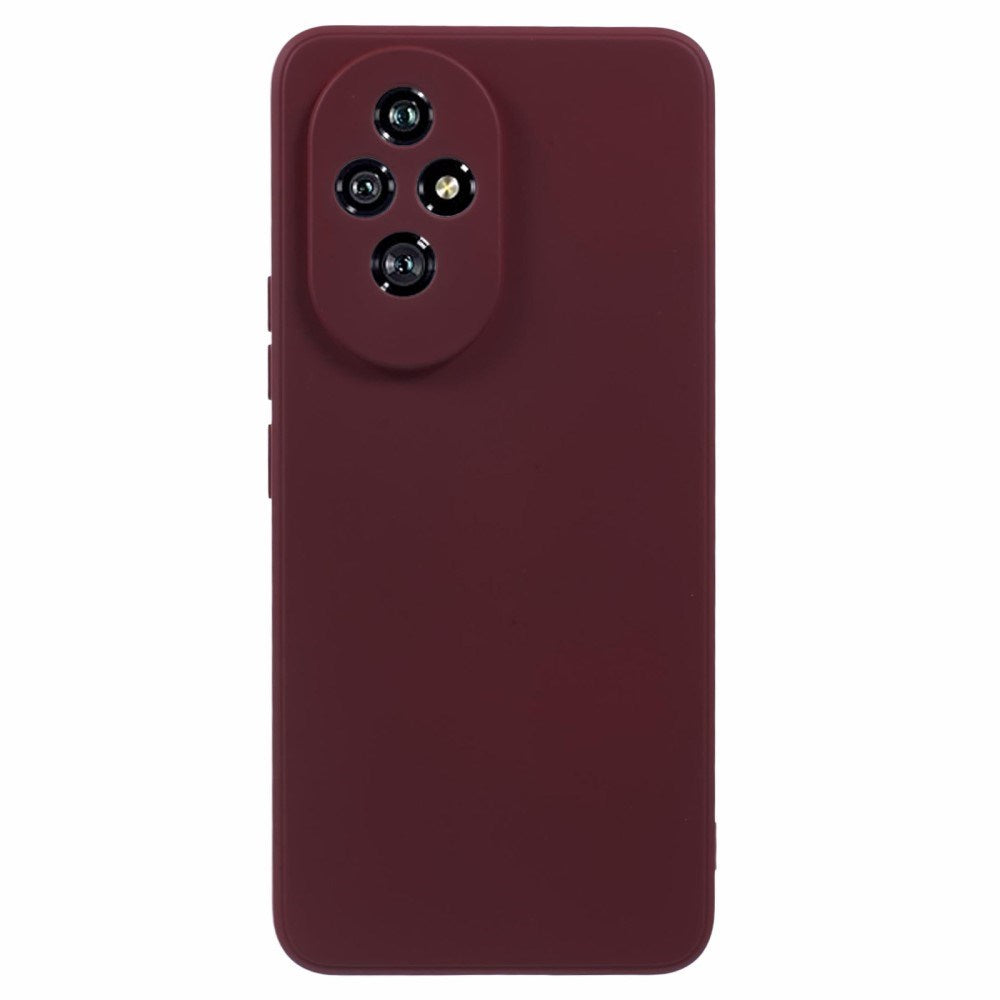 EIDERWOOD Honor 200 5G Case – Fleksibelt Plast Cover med Fiberforing og Præcis Kameraudskæring - Vinrød