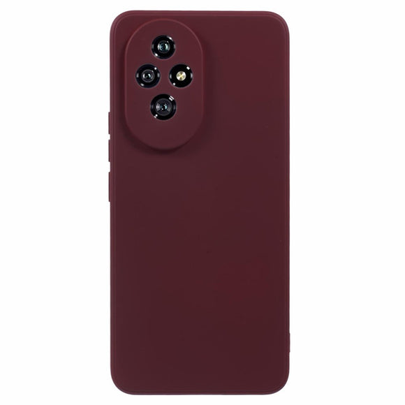 EIDERWOOD Honor 200 5G Case – Fleksibelt Plast Cover med Fiberforing og Præcis Kameraudskæring - Vinrød