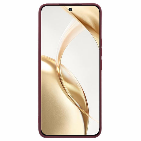 EIDERWOOD Honor 200 5G Case – Fleksibelt Plast Cover med Fiberforing og Præcis Kameraudskæring - Vinrød
