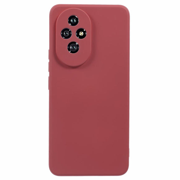 EIDERWOOD Honor 200 5G Case – Fleksibelt Plast Cover med Fiberforing og Præcis Kameraudskæring - Mørkerød