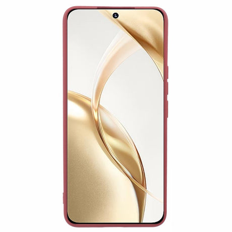 EIDERWOOD Honor 200 5G Case – Fleksibelt Plast Cover med Fiberforing og Præcis Kameraudskæring - Mørkerød