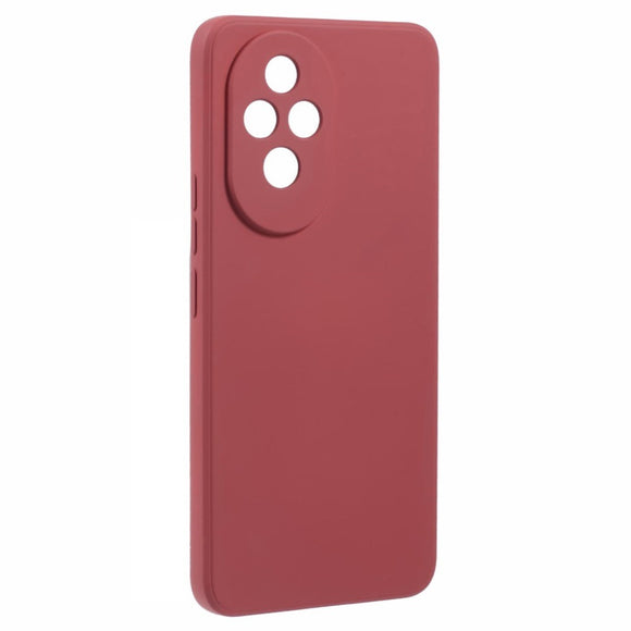 EIDERWOOD Honor 200 5G Case – Fleksibelt Plast Cover med Fiberforing og Præcis Kameraudskæring - Mørkerød