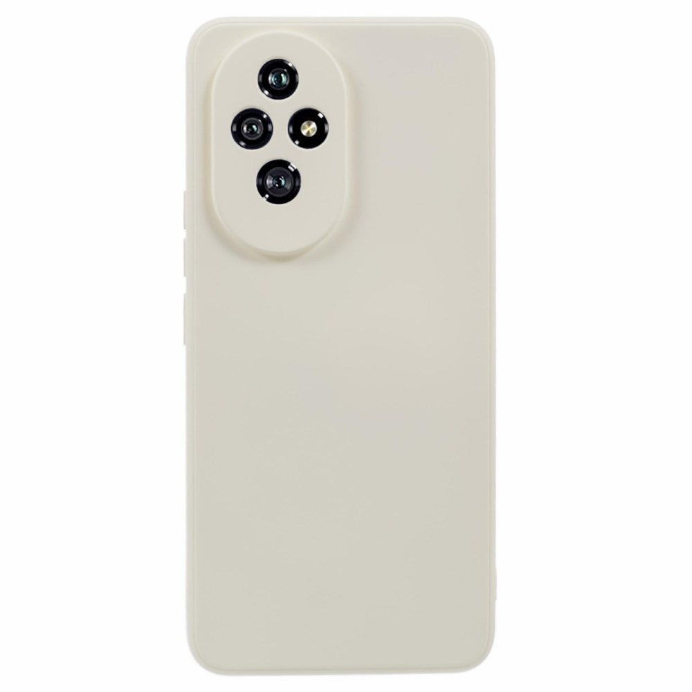 EIDERWOOD Honor 200 5G Case – Fleksibelt Plast Cover med Fiberforing og Præcis Kameraudskæring - Hvid