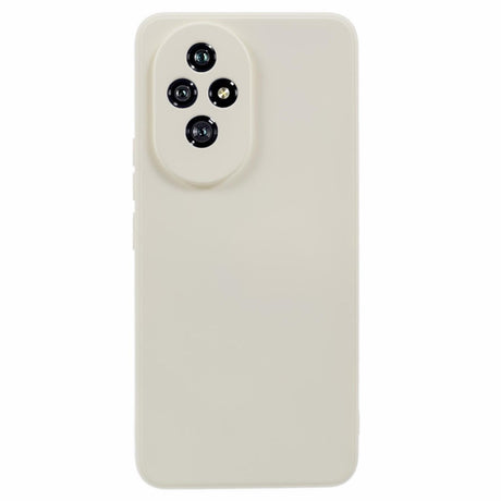 EIDERWOOD Honor 200 5G Case – Fleksibelt Plast Cover med Fiberforing og Præcis Kameraudskæring - Hvid