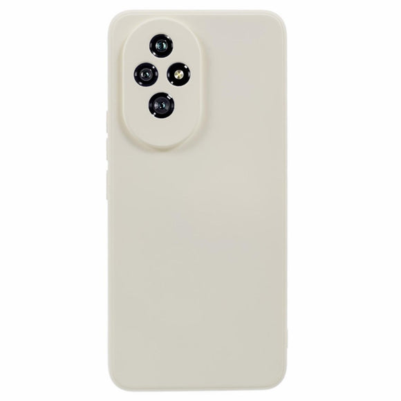 EIDERWOOD Honor 200 5G Case – Fleksibelt Plast Cover med Fiberforing og Præcis Kameraudskæring - Hvid