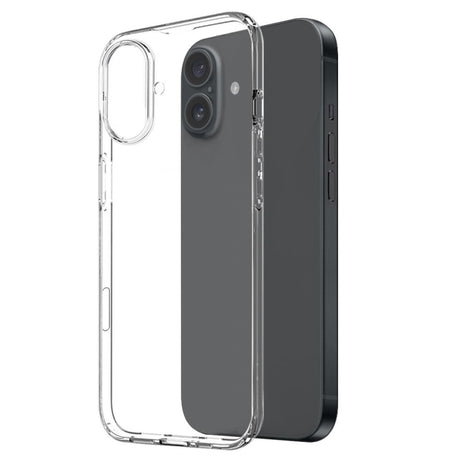 iPhone 16 Plus 2-i-1 Hærdet Glas Skærmbeskyttelse og Fleksibelt Plast Cover - Gennemsigtig