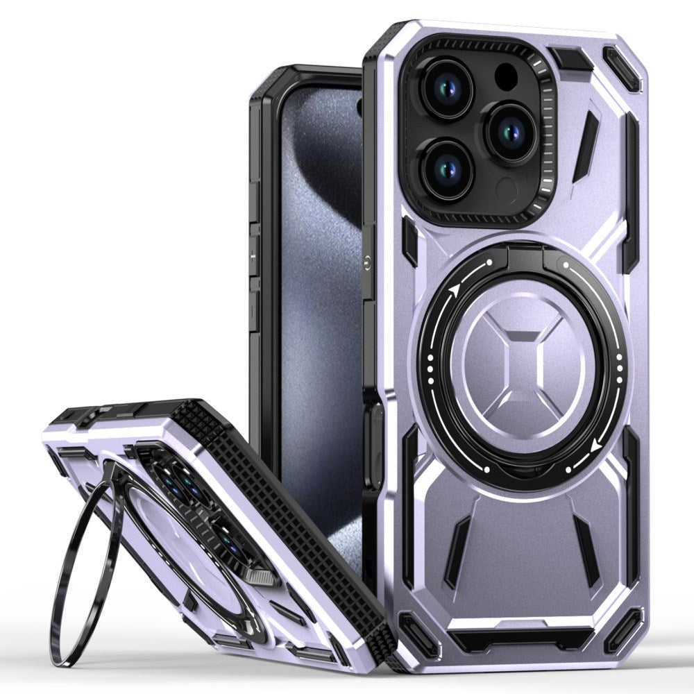 EIDERWOOD iPhone 16 Pro Håndværker Cover m. Magnetisk Kickstand - MagSafe Kompatibel - Lyslilla