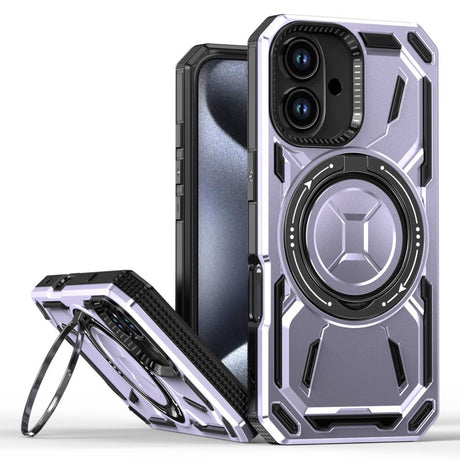 EIDERWOOD iPhone 16 Håndværker Cover m. Magnetisk Kickstand - MagSafe Kompatibel - Lyslilla