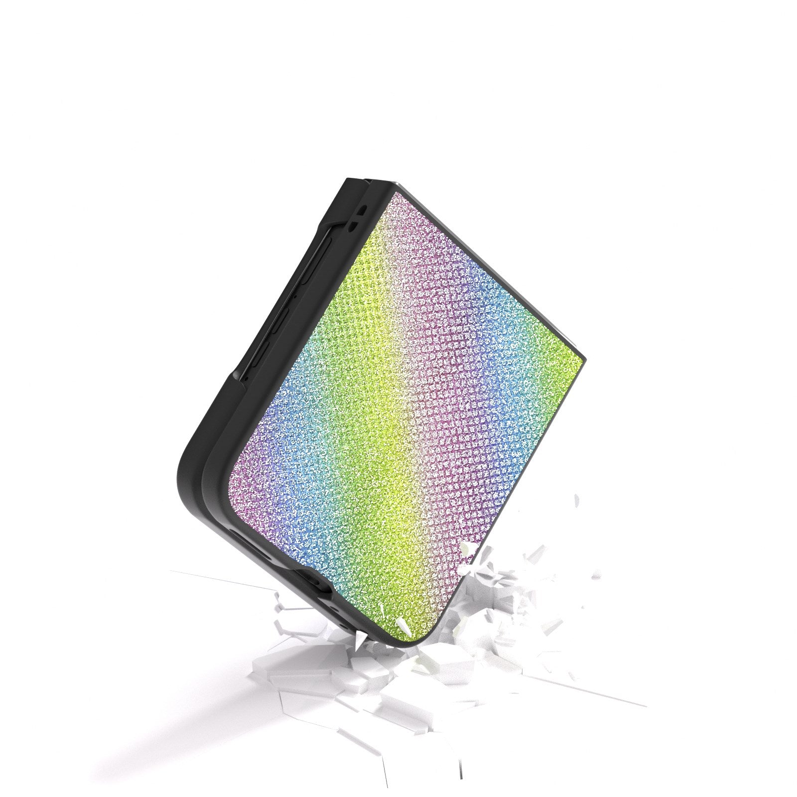 EIDERWOOD Motorola Razr 50 Ultra (5G) Vegansk Læder Glimmer Cover - Regnbue