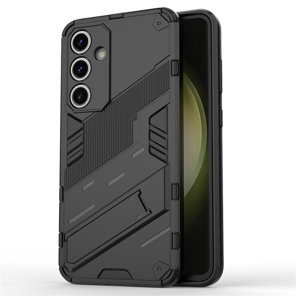 Samsung Galaxy S24 FE Hybrid Cover m. Kickstand - Sort