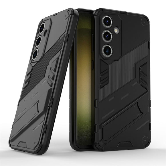 Samsung Galaxy S24 FE Hybrid Cover m. Kickstand - Sort