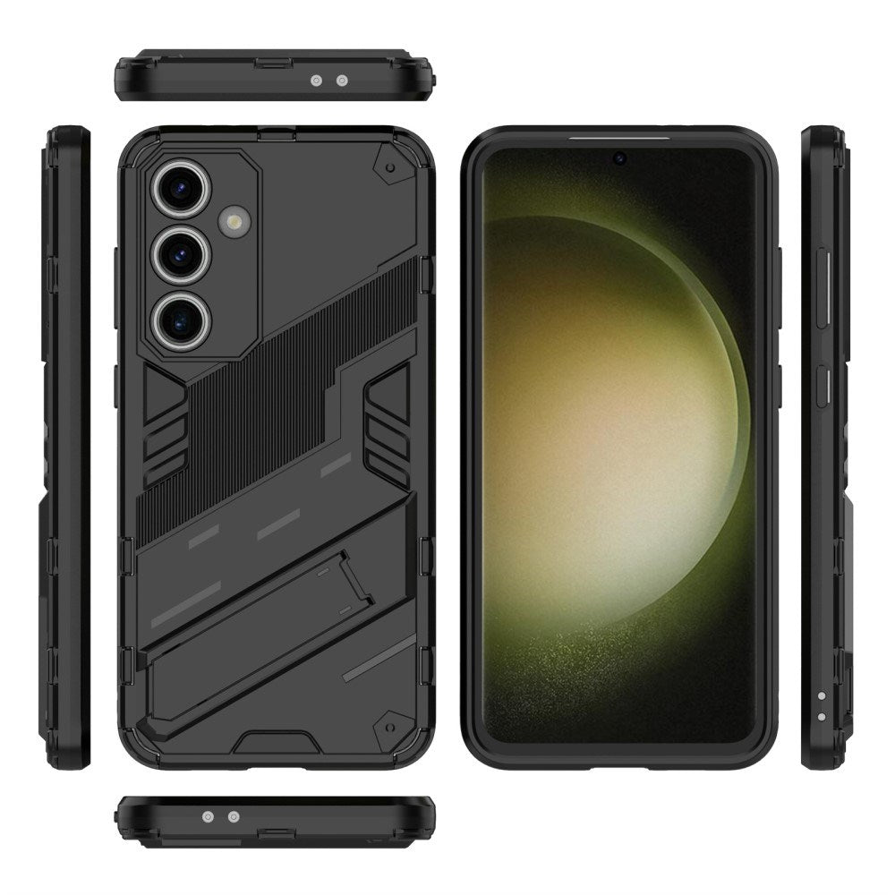 Samsung Galaxy S24 FE Hybrid Cover m. Kickstand - Sort