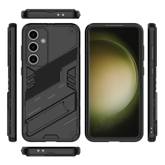 Samsung Galaxy S24 FE Hybrid Cover m. Kickstand - Sort