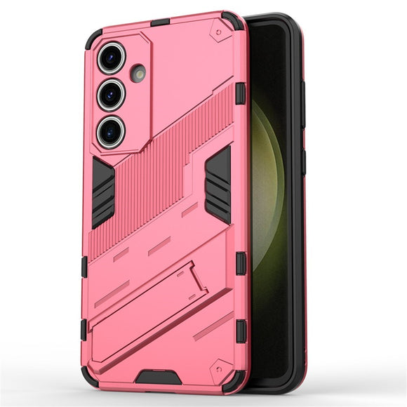 Samsung Galaxy S24 FE Hybrid Cover m. Kickstand - Lyserød
