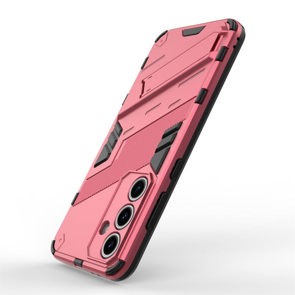 Samsung Galaxy S24 FE Hybrid Cover m. Kickstand - Lyserød