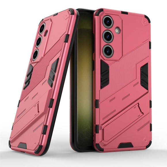 Samsung Galaxy S24 FE Hybrid Cover m. Kickstand - Lyserød