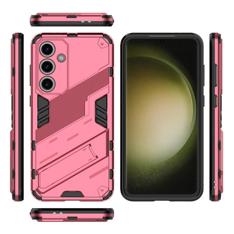 Samsung Galaxy S24 FE Hybrid Cover m. Kickstand - Lyserød