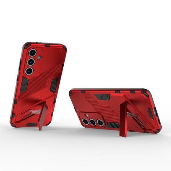 Samsung Galaxy S24 FE Hybrid Cover m. Kickstand - Rød