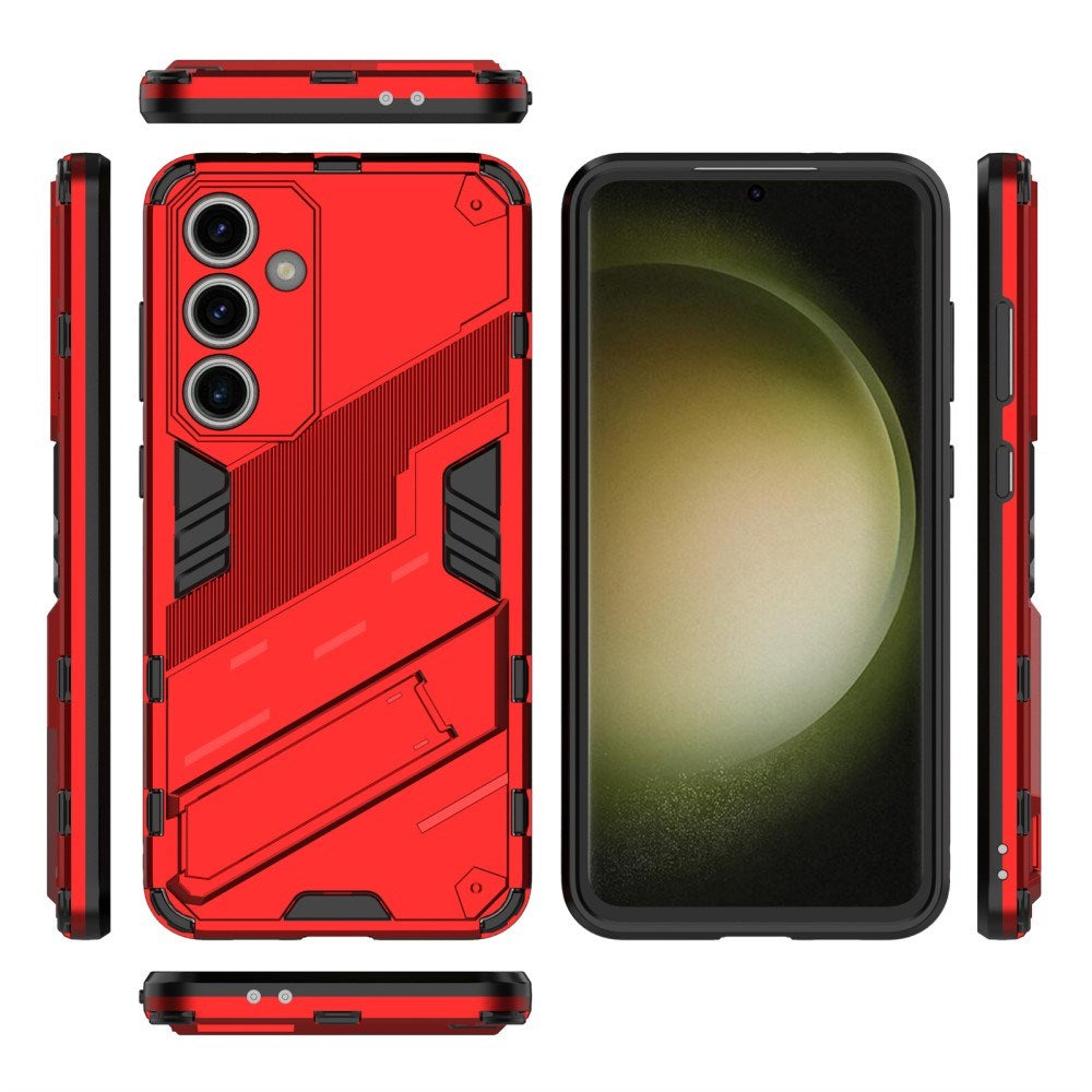 Samsung Galaxy S24 FE Hybrid Cover m. Kickstand - Rød