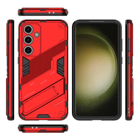 Samsung Galaxy S24 FE Hybrid Cover m. Kickstand - Rød