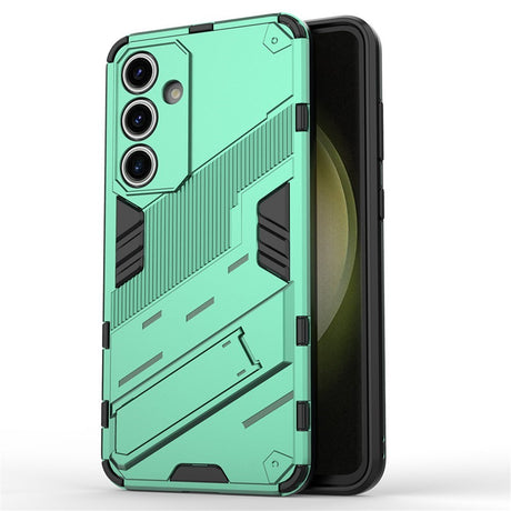 Samsung Galaxy S24 FE Hybrid Cover m. Kickstand - Grøn