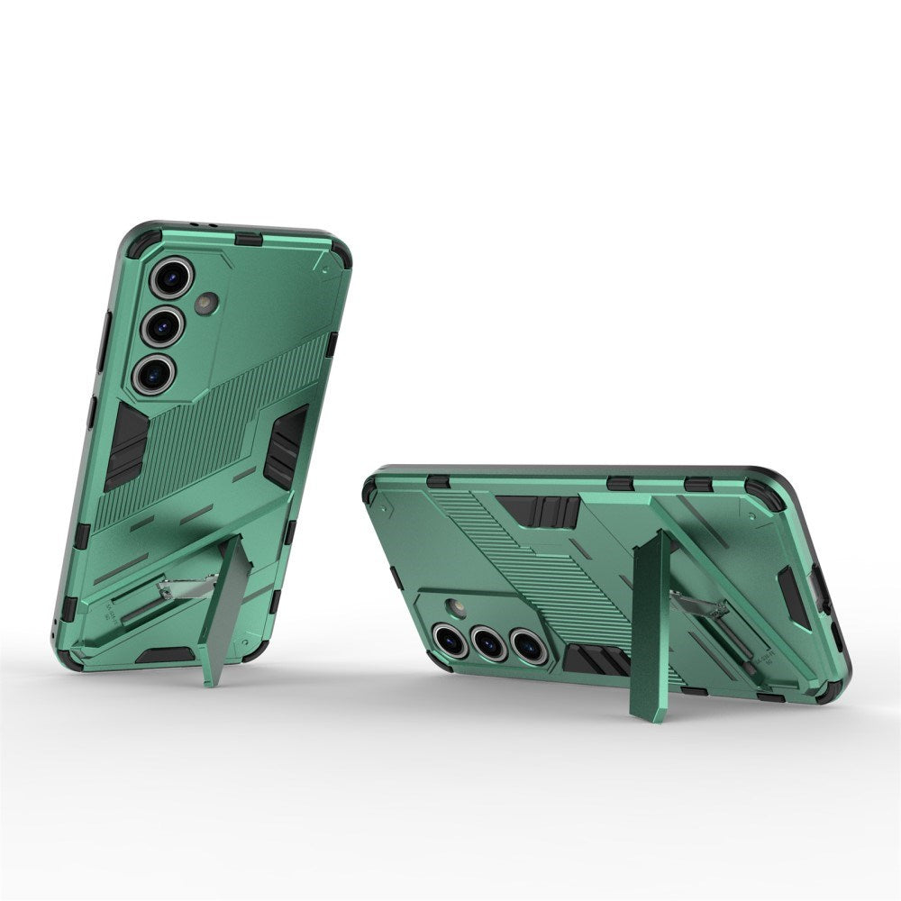 Samsung Galaxy S24 FE Hybrid Cover m. Kickstand - Grøn