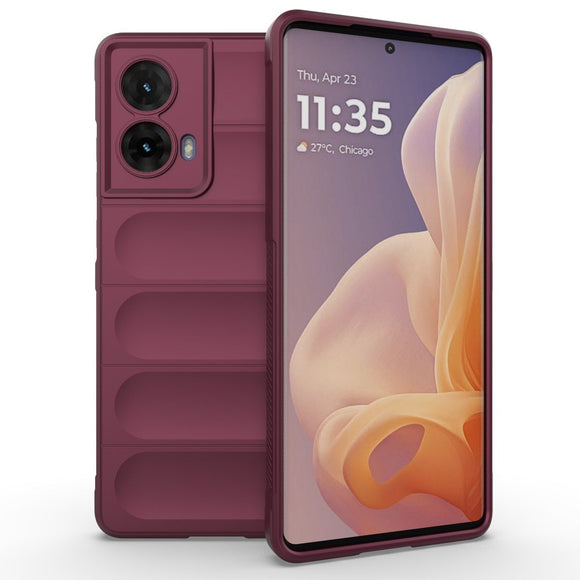 EIDERWOOD Motorola Moto G85 (5G) Fleksibelt Plastik Cover - Bordeaux Rød