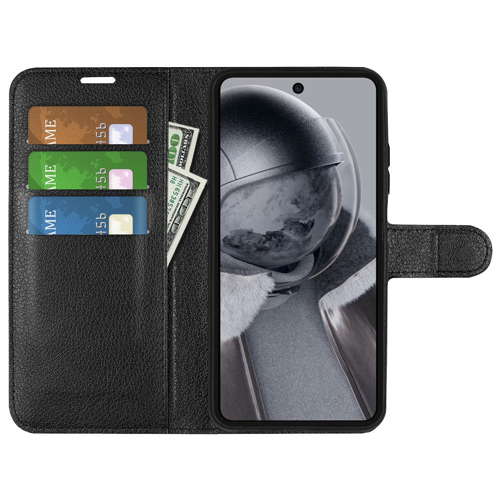 EIDERWOOD HMD Pulse/Pro/Plus Vegansk Læder Flip Cover m. Kortholder & Ståfunktion - Sort