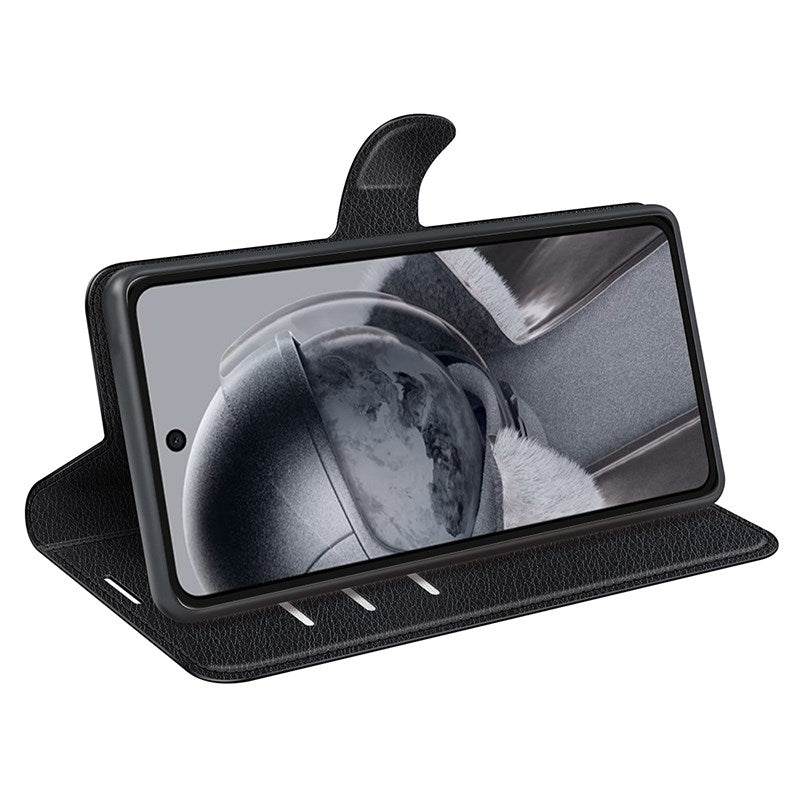 EIDERWOOD HMD Pulse/Pro/Plus Vegansk Læder Flip Cover m. Kortholder & Ståfunktion - Sort